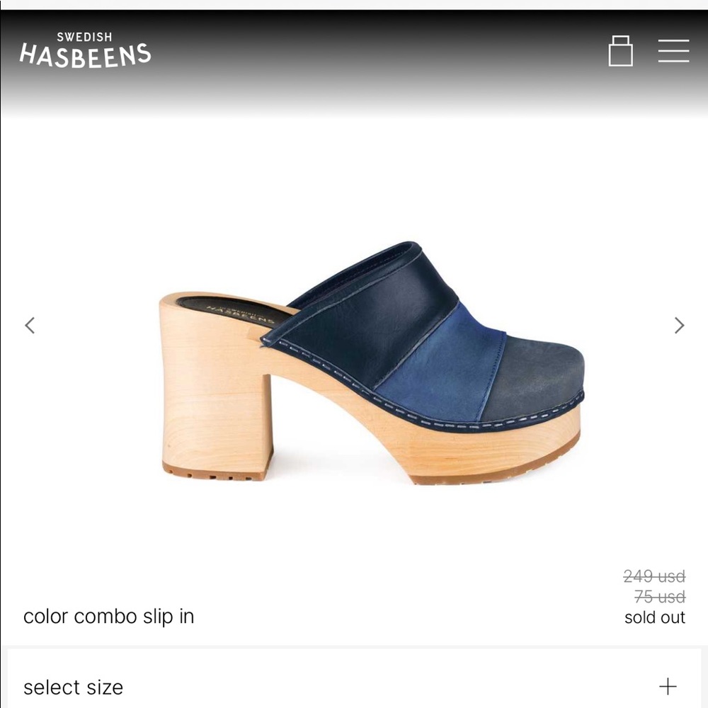 swedish hasbeen color combo slip in ~ like new!